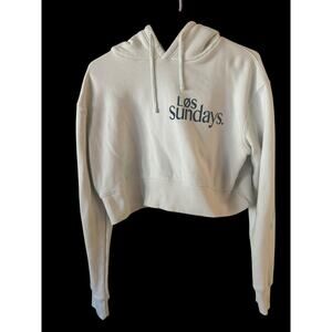 Los Sundays Tequila Beige Cropped Hoodie Womens Size M B6